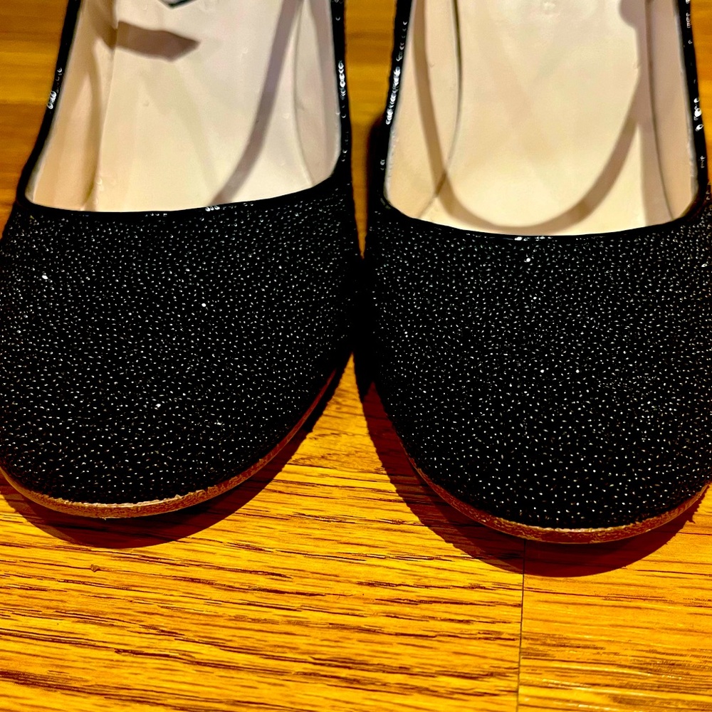 MARC JACOBS Sparkling Black Leather Stiletto Heels Size 8.5M - Picture 7 of 13